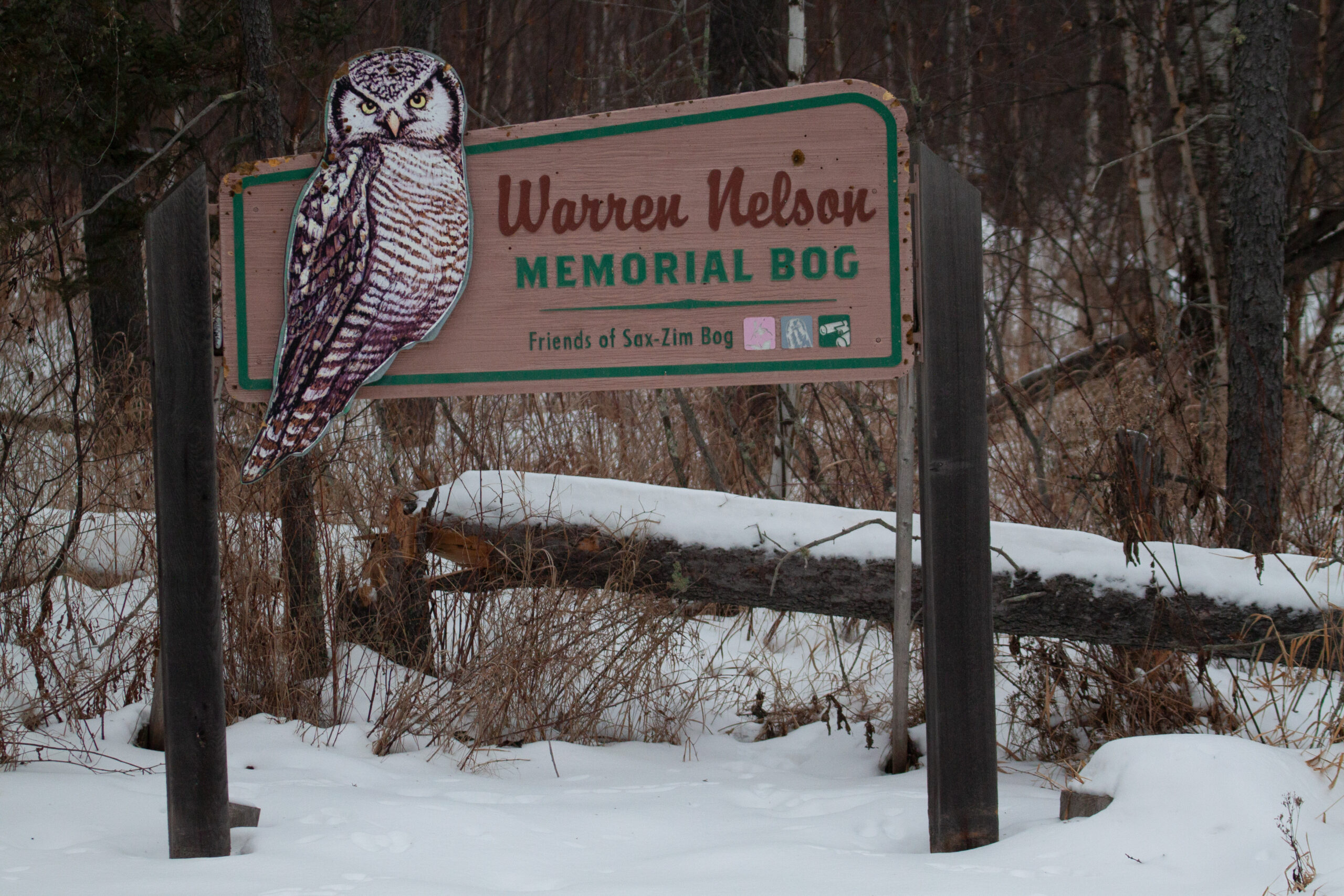 The Sax-Zim Bog sign